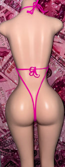 Hot Pink Dancer With Rhinestones