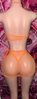 Orange Lingerie, Pastie included