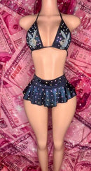 Navy Blue Rhinestone Dancer