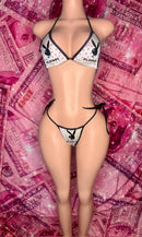 Black and White Rhinestone Dancer